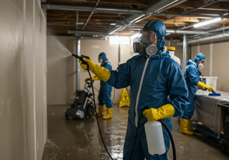 Basement Sanitization and Antimicrobial Treatment process in Ossining, NY